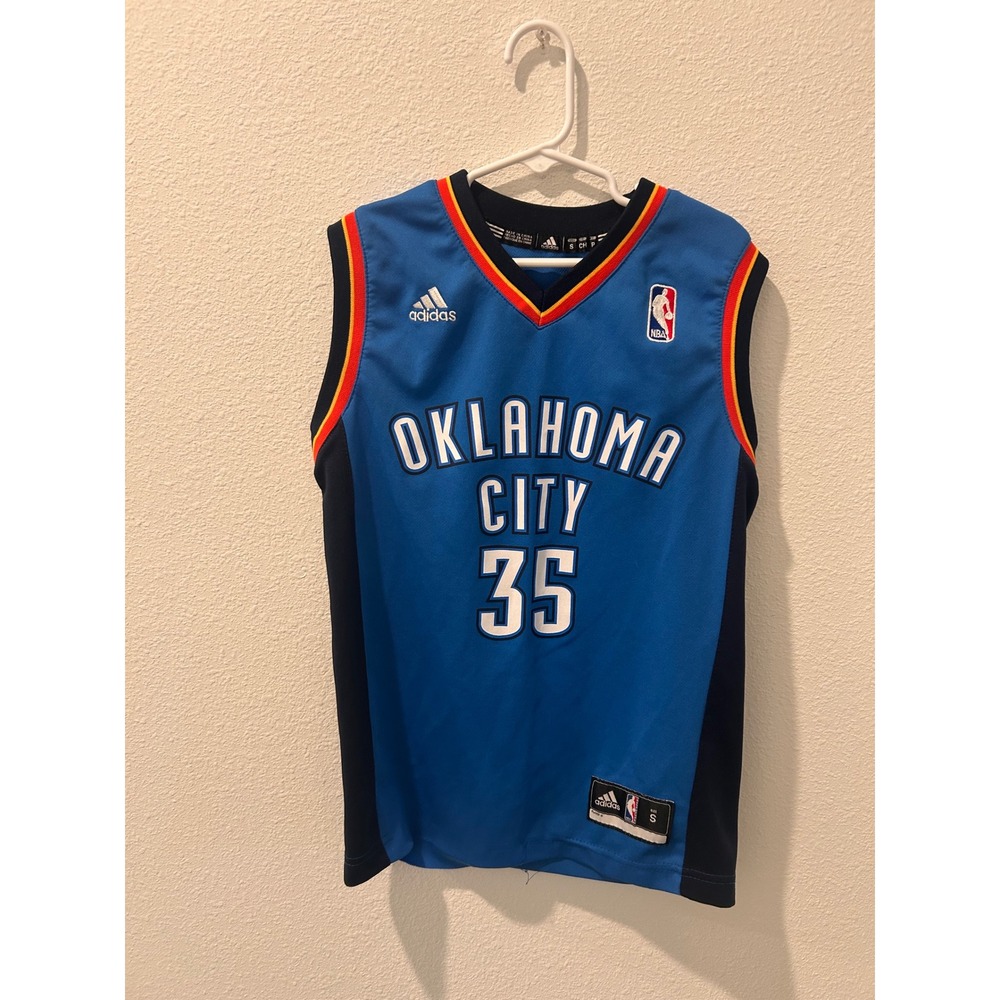 Adidas Oklahoma City Thunder Kevin Durant 35 NBA Jersey Youth Small Blue